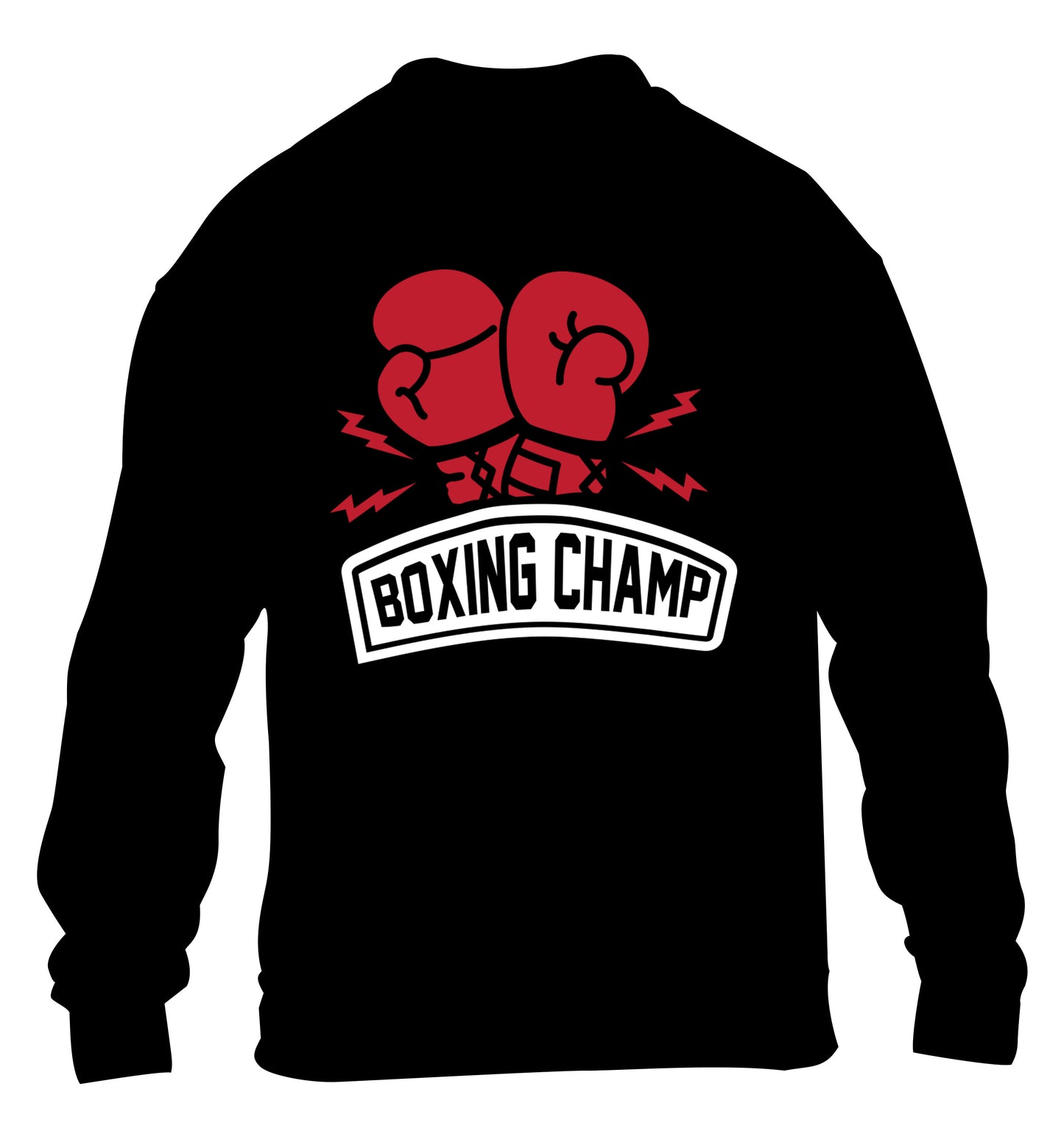 Boxing Champ children's black sweater 12-13 Years
