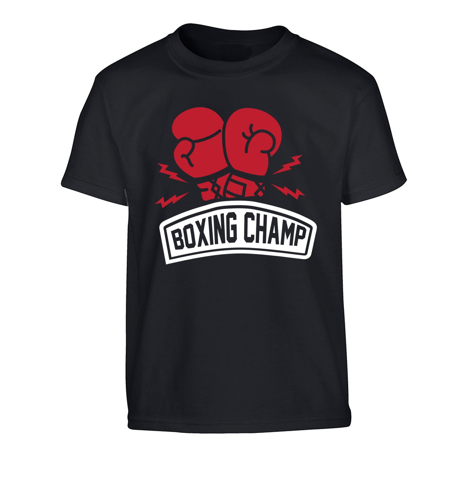 Boxing Champ Children's black Tshirt 12-13 Years