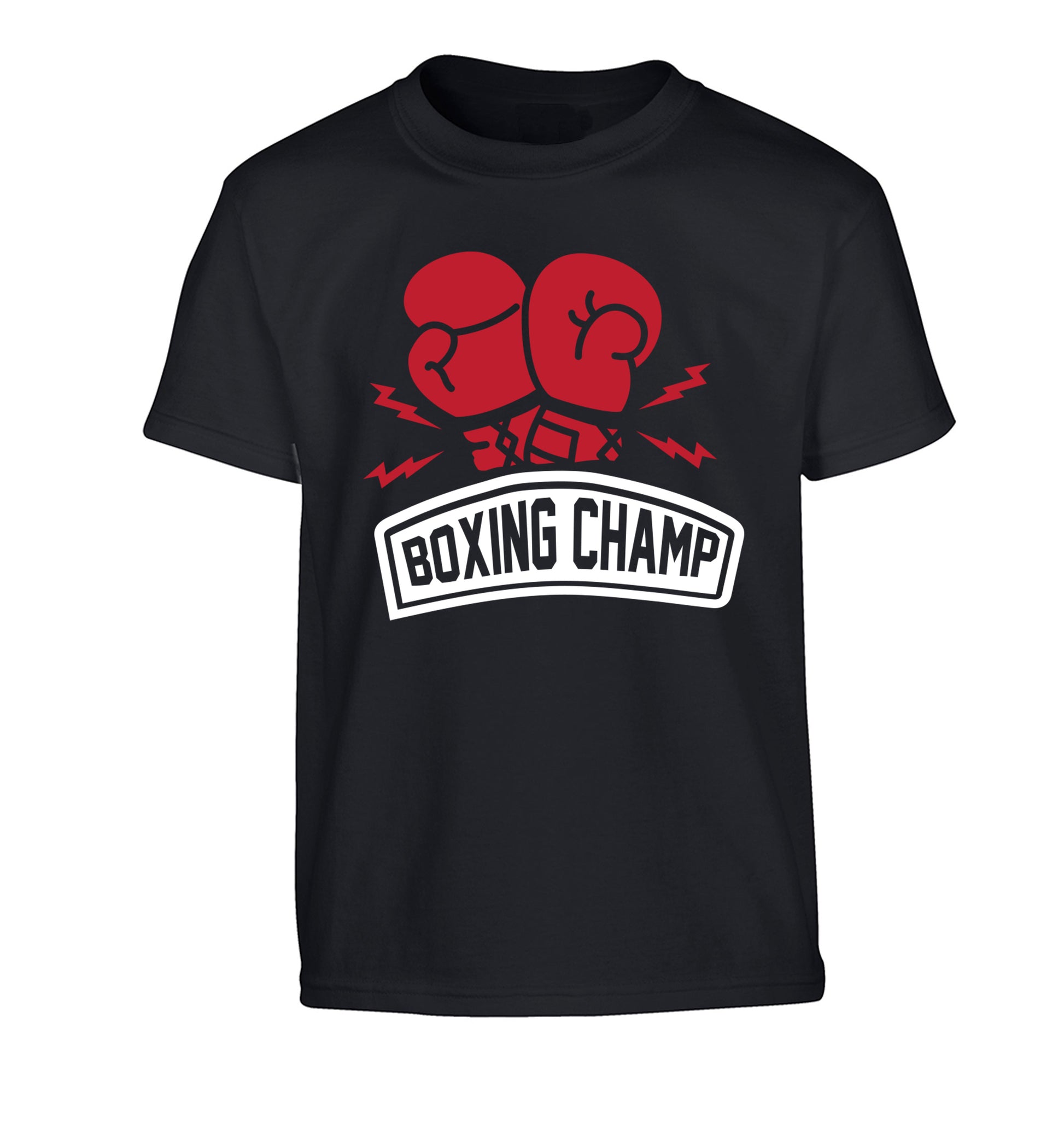 Boxing Champ Children's black Tshirt 12-13 Years