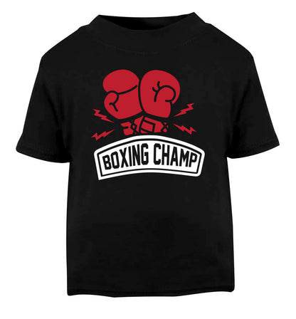Boxing Champ Black Baby Toddler Tshirt 2 years