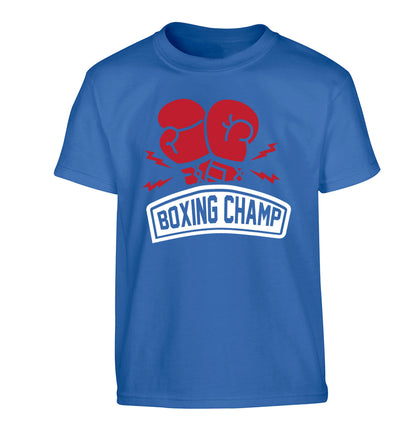 Boxing Champ Children's blue Tshirt 12-13 Years
