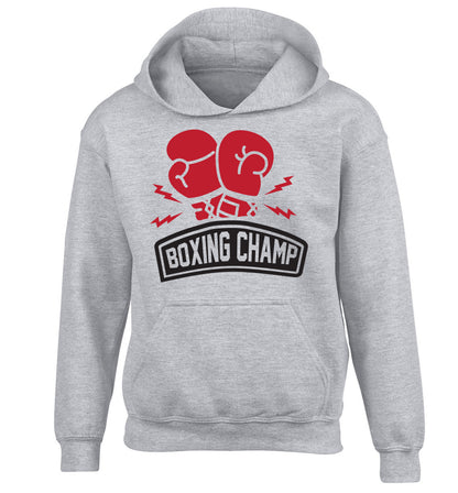 Boxing Champ children's grey hoodie 12-13 Years