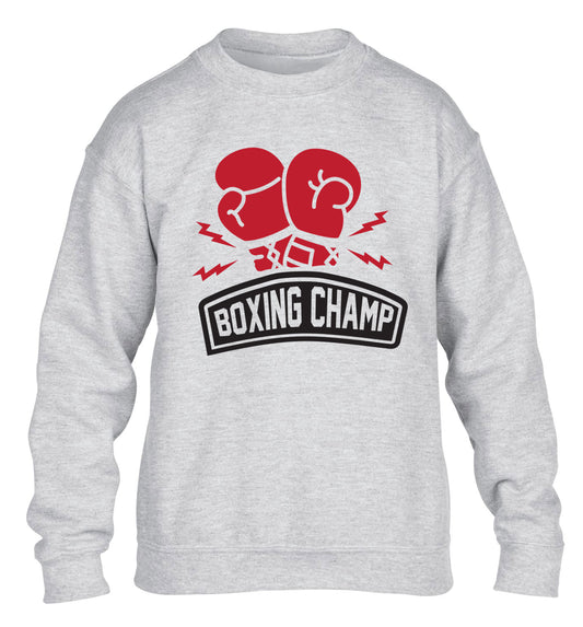 Boxing Champ children's grey sweater 12-13 Years