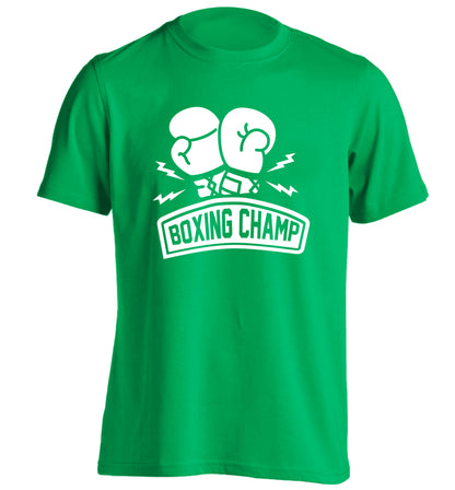 Boxing Champ adults unisex green Tshirt 2XL
