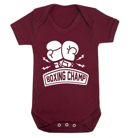 Boxing Champ Baby Vest maroon 18-24 months