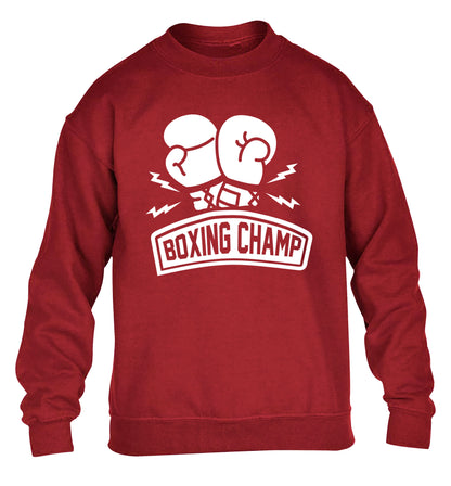 Boxing Champ children's grey sweater 12-13 Years