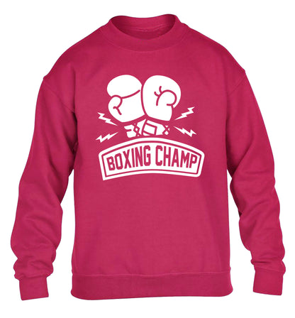 Boxing Champ children's pink sweater 12-13 Years