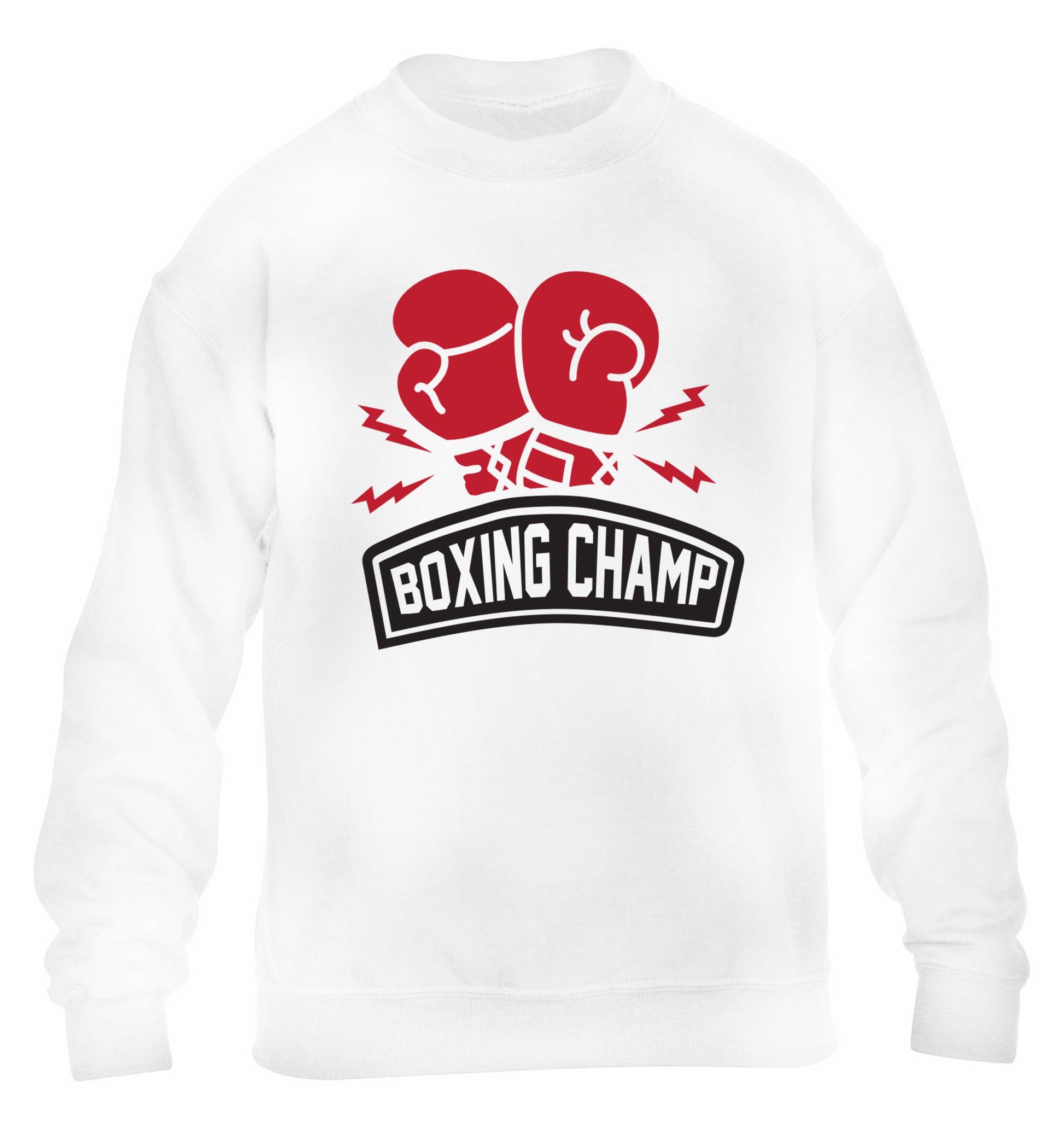Boxing Champ children's white sweater 12-13 Years