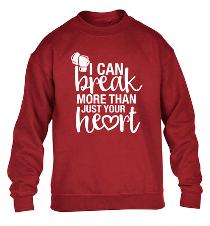 I can break more than just your heart children's grey sweater 12-13 Years