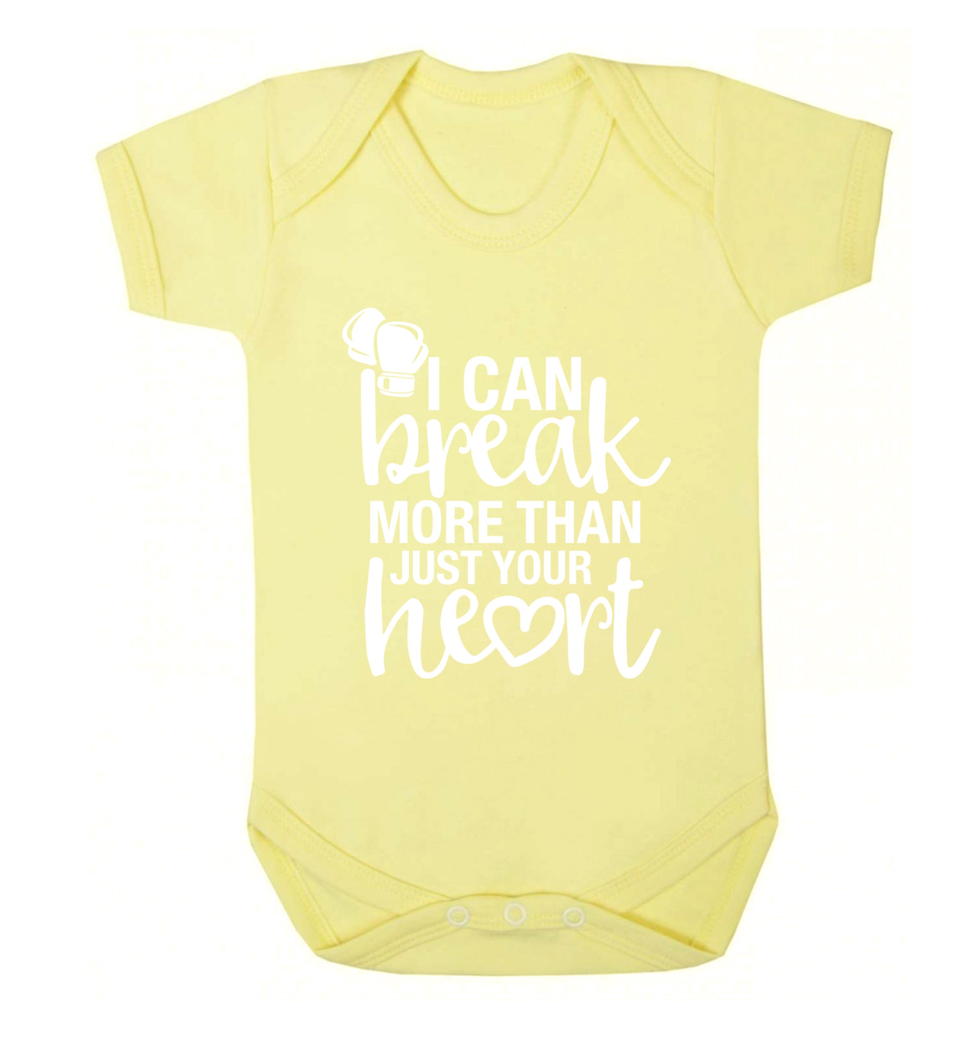 I can break more than just your heart Baby Vest pale yellow 18-24 months