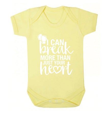 I can break more than just your heart Baby Vest pale yellow 18-24 months