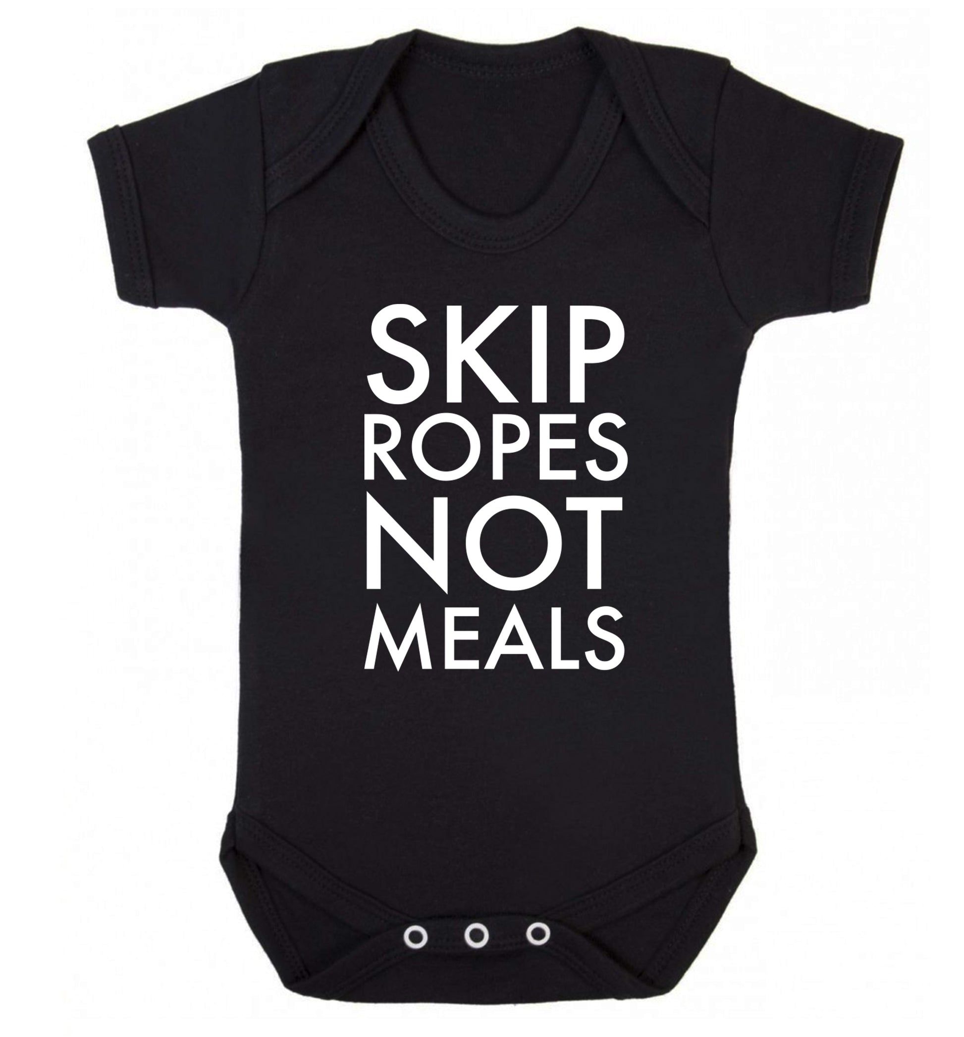 Skip Ropes Not Food  Baby Vest black 18-24 months