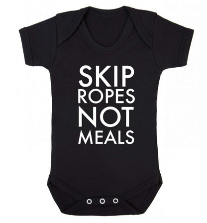 Skip Ropes Not Food  Baby Vest black 18-24 months