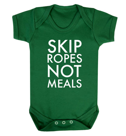 Skip Ropes Not Food  Baby Vest green 18-24 months