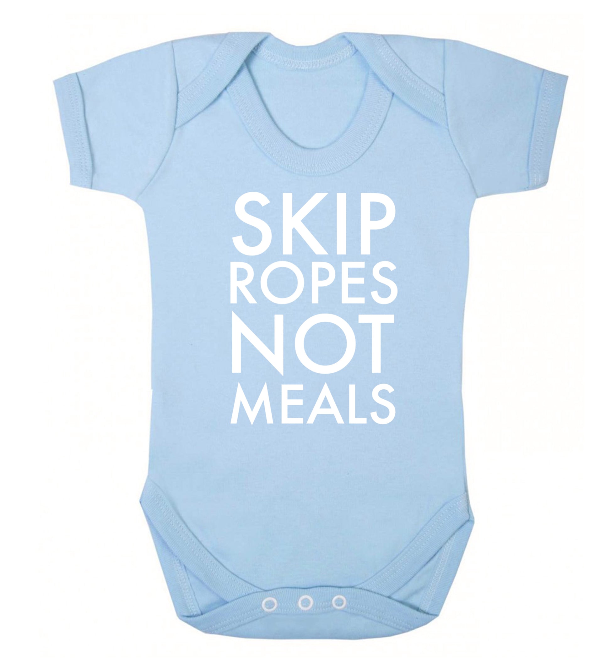 Skip Ropes Not Food  Baby Vest pale blue 18-24 months