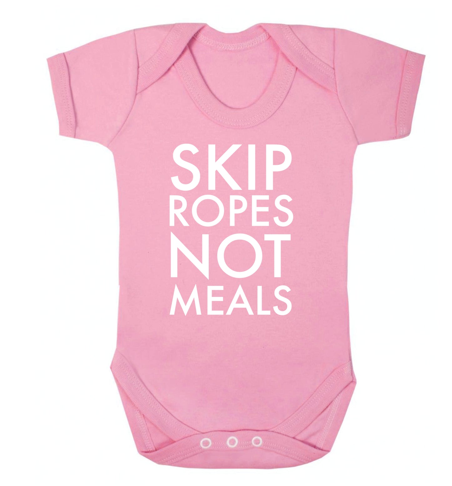 Skip Ropes Not Food  Baby Vest pale pink 18-24 months