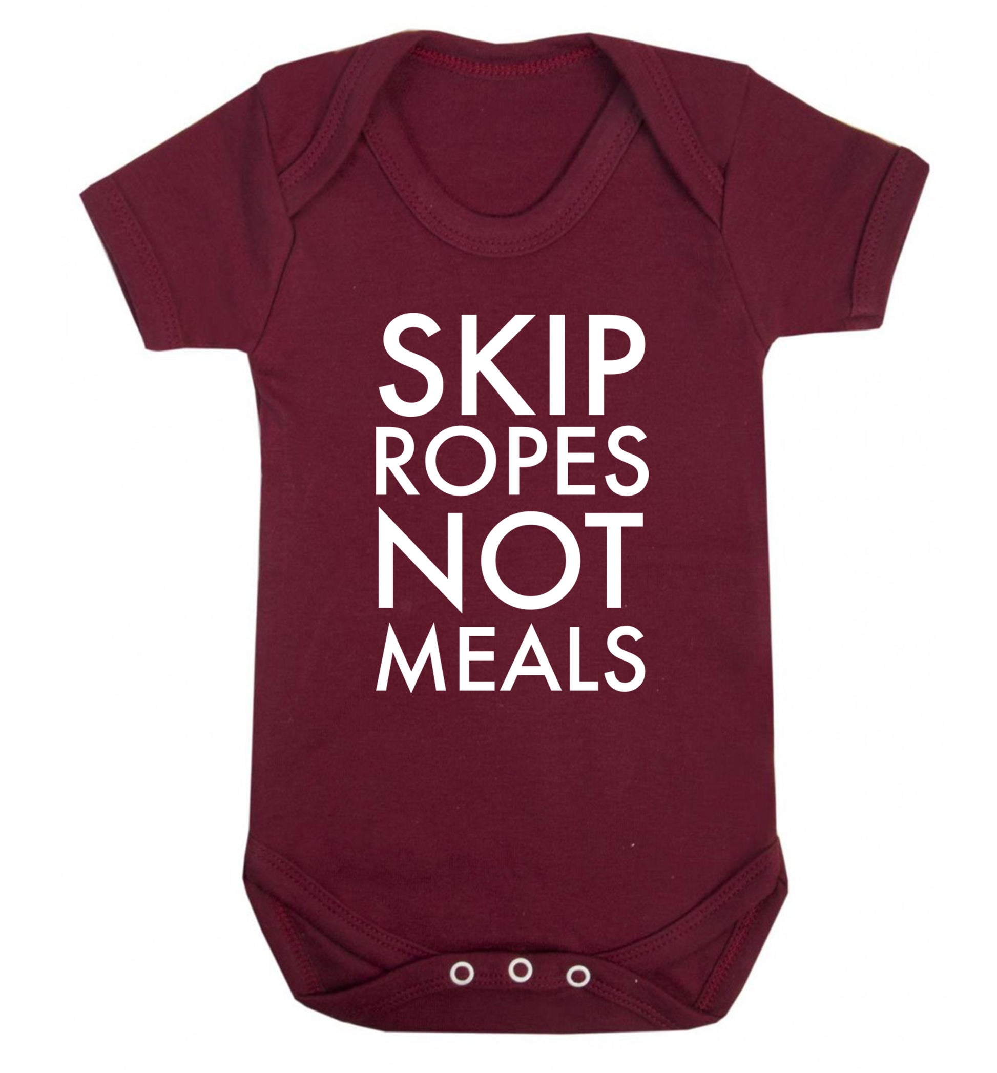 Skip Ropes Not Food  Baby Vest maroon 18-24 months