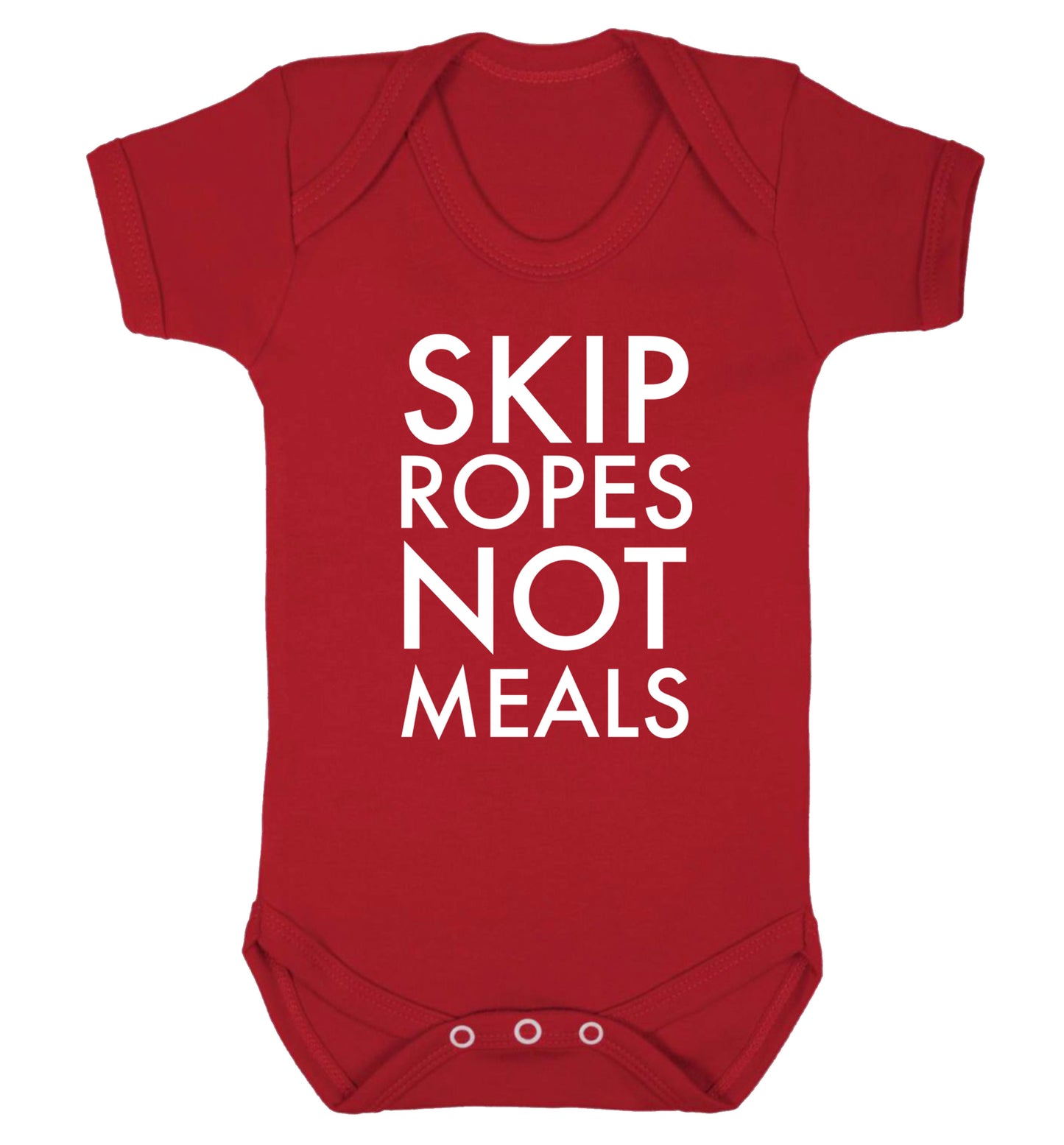 Skip Ropes Not Food  Baby Vest red 18-24 months