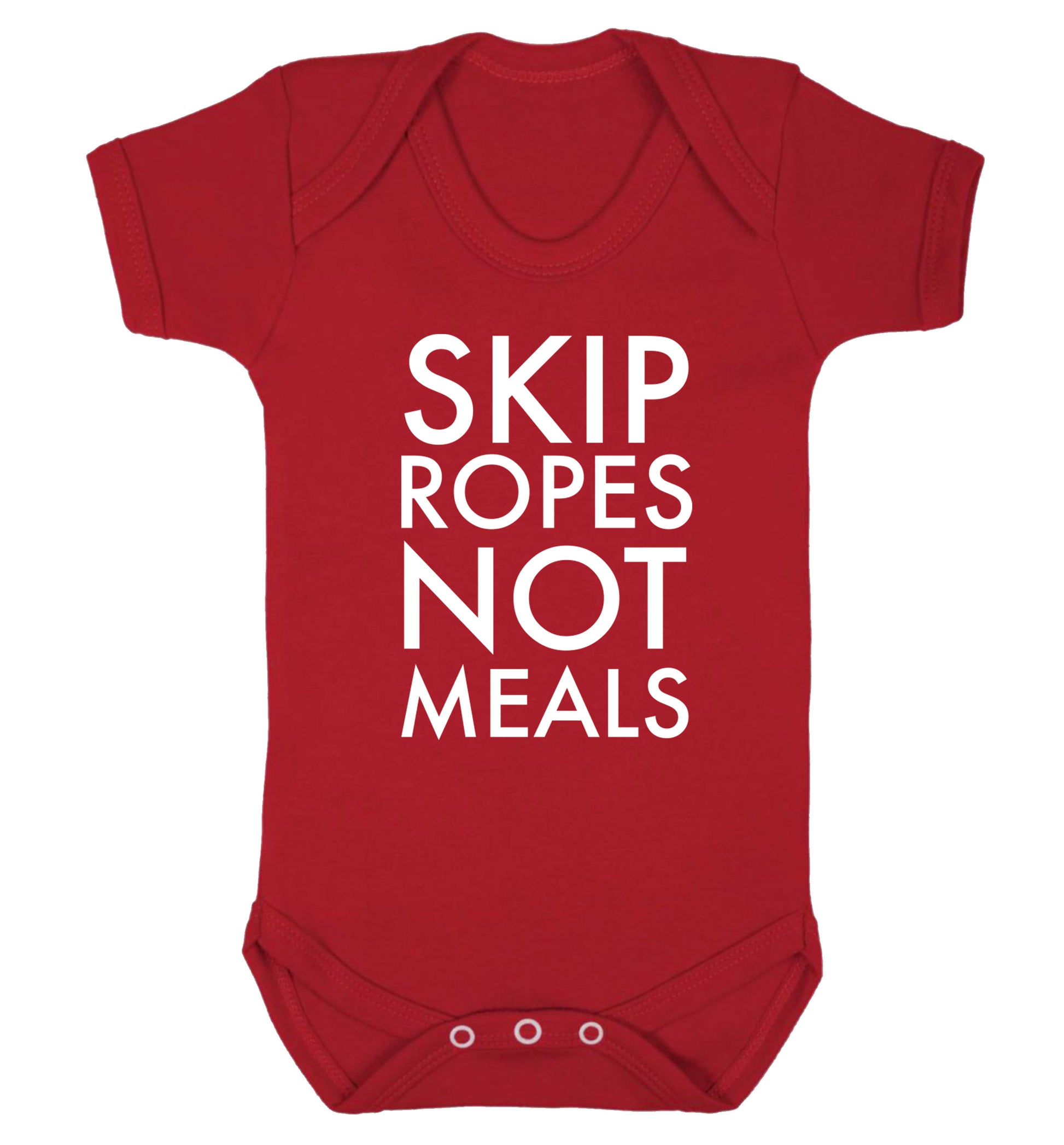 Skip Ropes Not Food  Baby Vest red 18-24 months