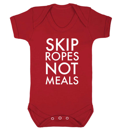 Skip Ropes Not Food  Baby Vest red 18-24 months