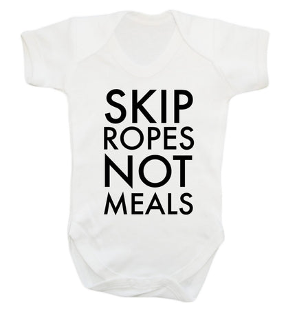 Skip Ropes Not Food  Baby Vest white 18-24 months