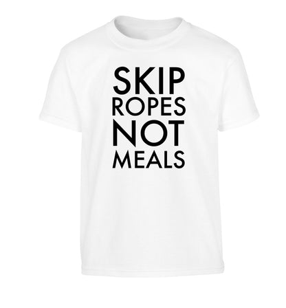 Skip Ropes Not Food  Children's white Tshirt 12-13 Years