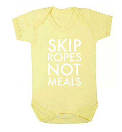 Skip Ropes Not Food  Baby Vest pale yellow 18-24 months
