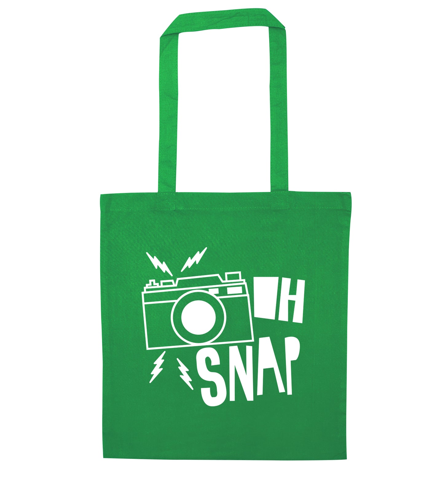 Oh Snap green tote bag
