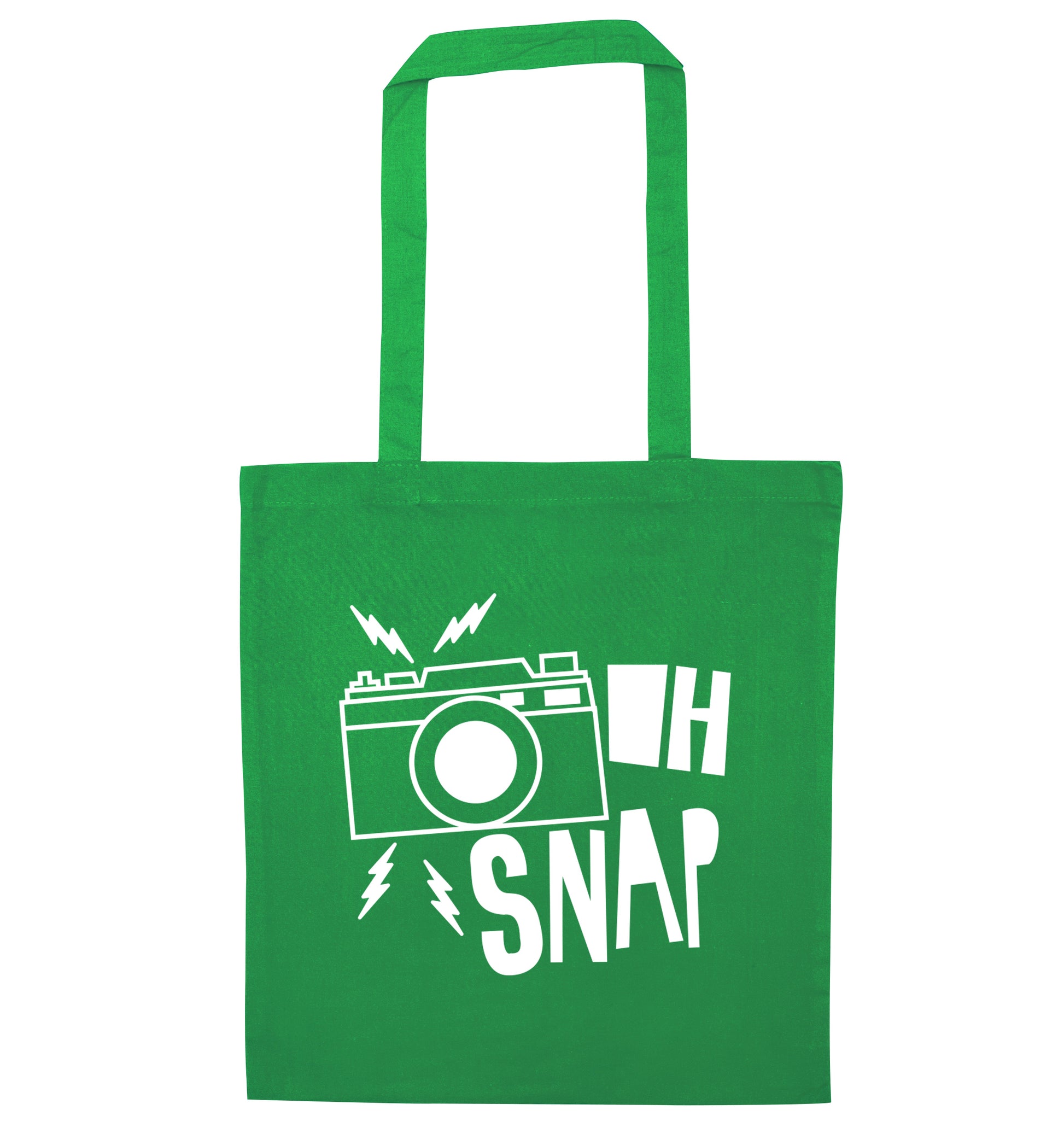 Oh Snap green tote bag
