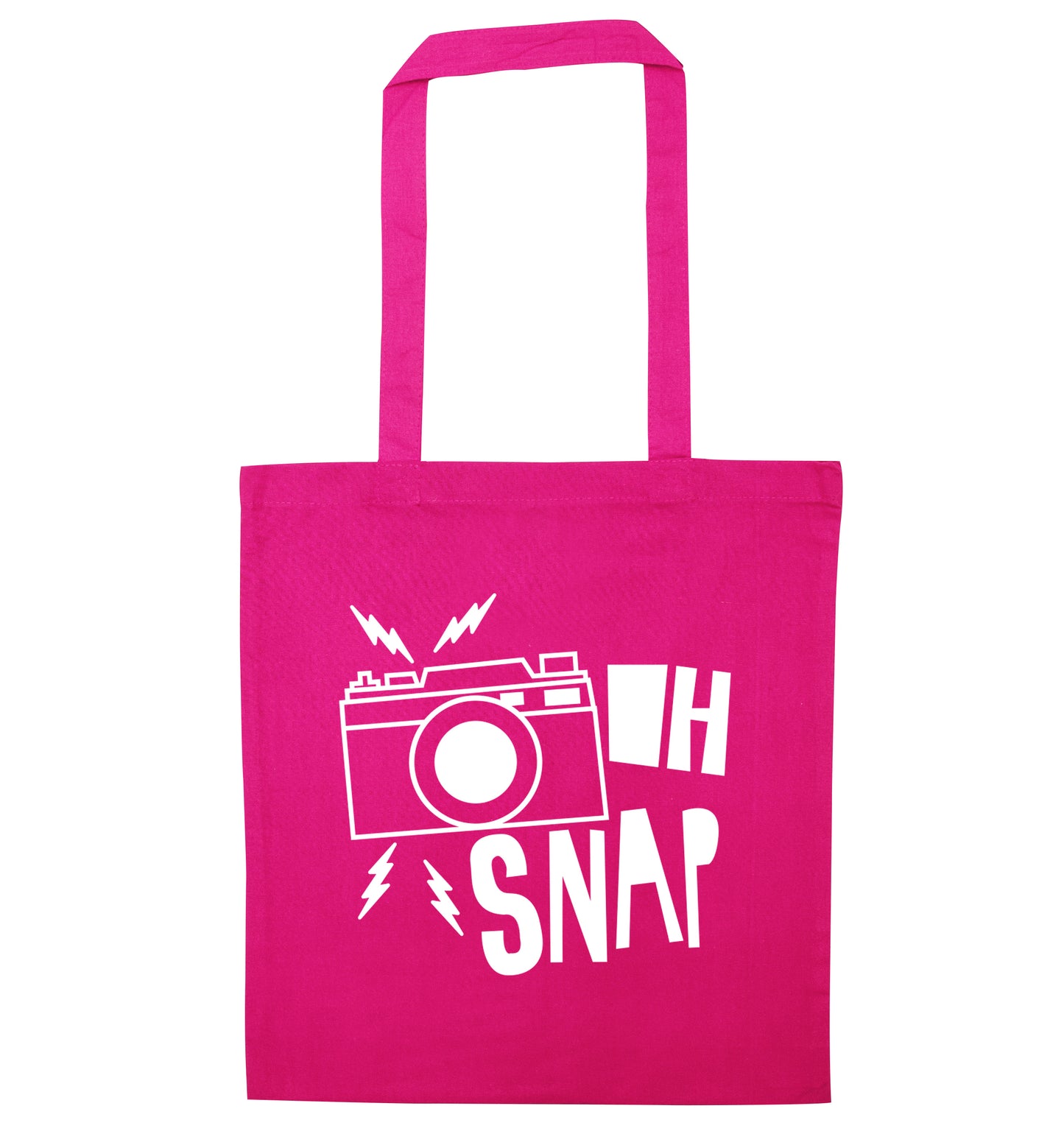 Oh Snap pink tote bag