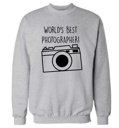 Worlds best photographer  Adult's unisex grey Sweater 2XL