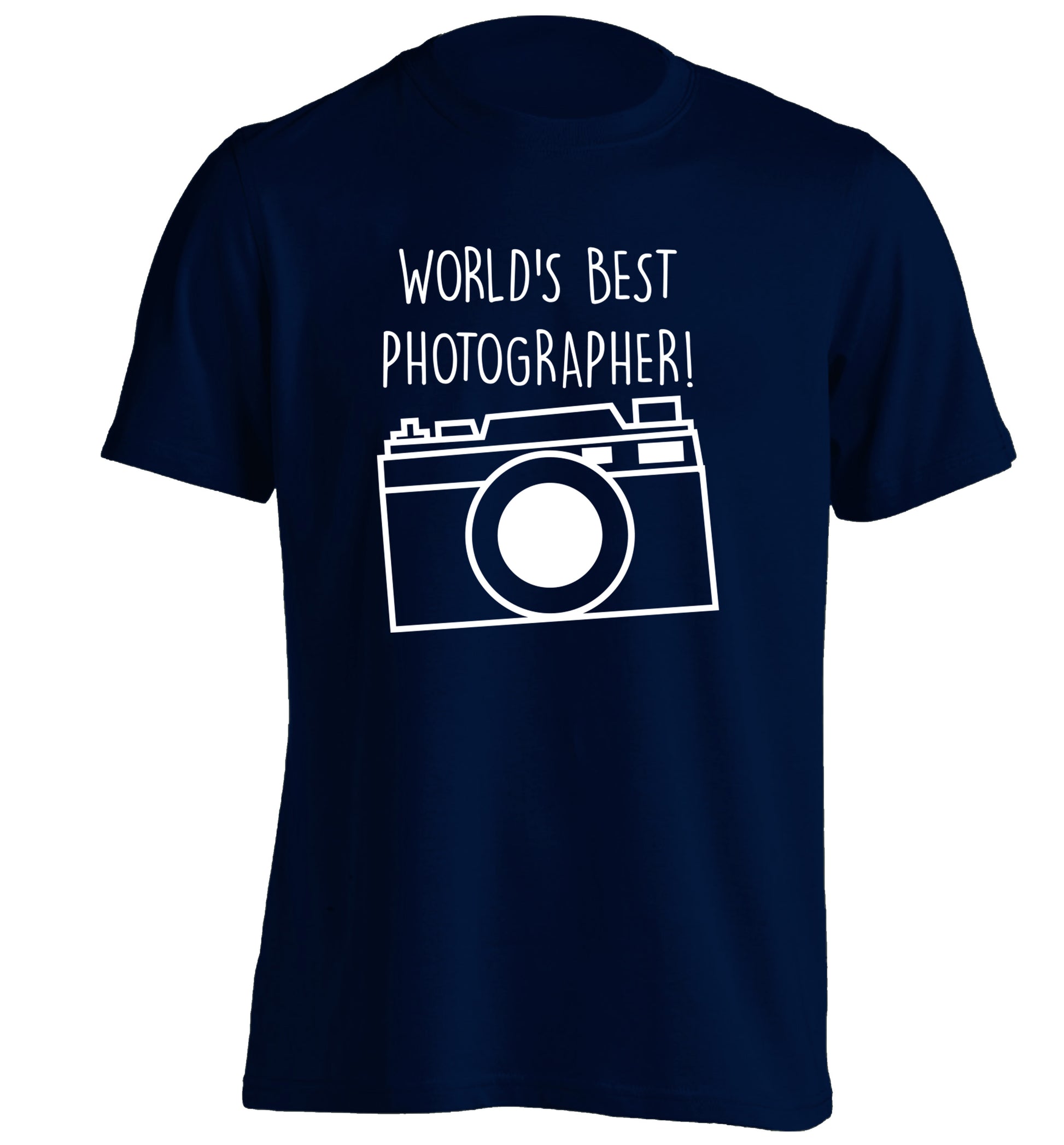 Worlds best photographer  adults unisex navy Tshirt 2XL