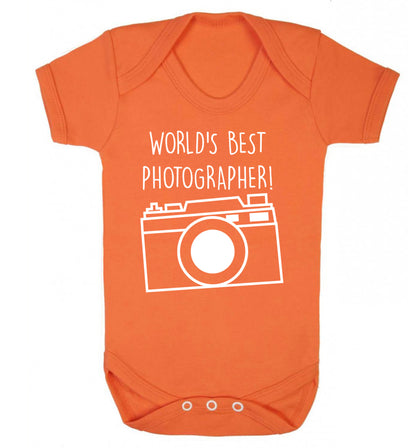 Worlds best photographer  Baby Vest orange 18-24 months