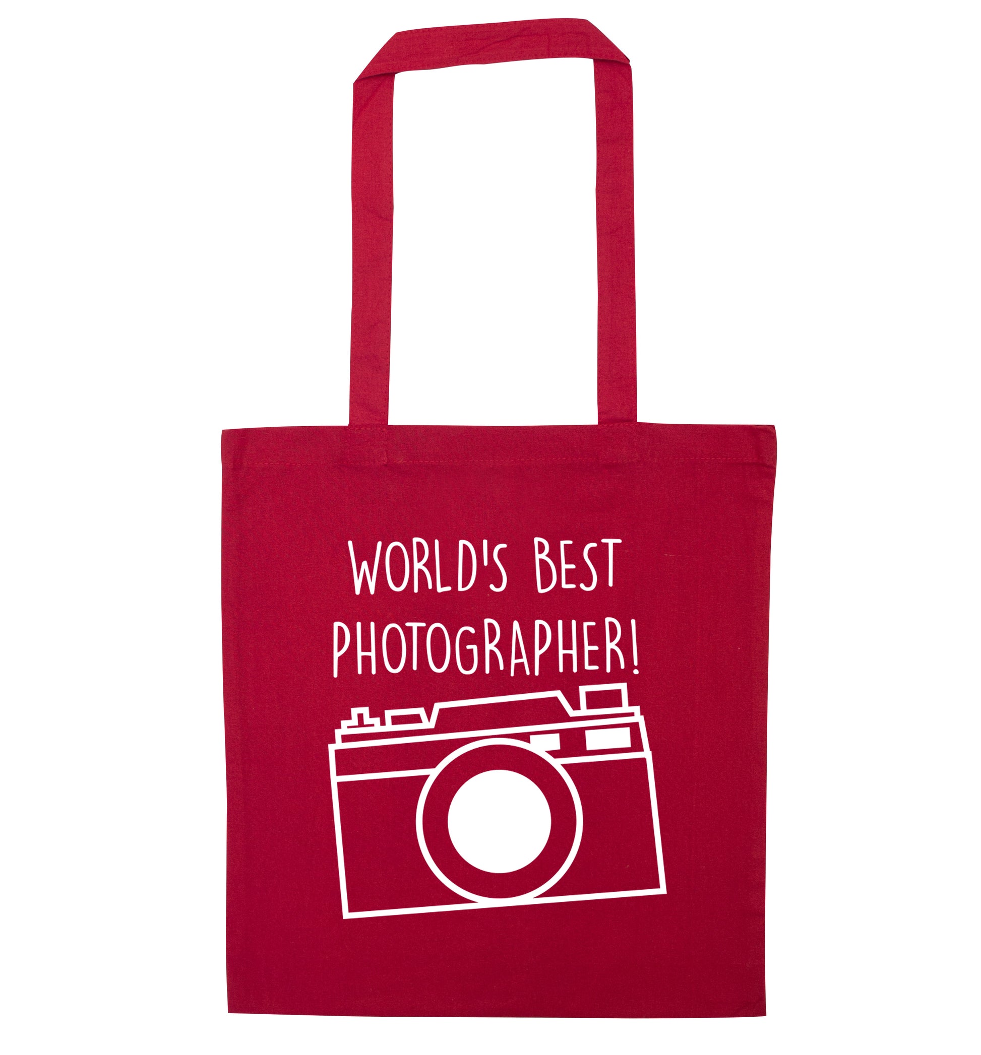 Worlds best photographer  red tote bag