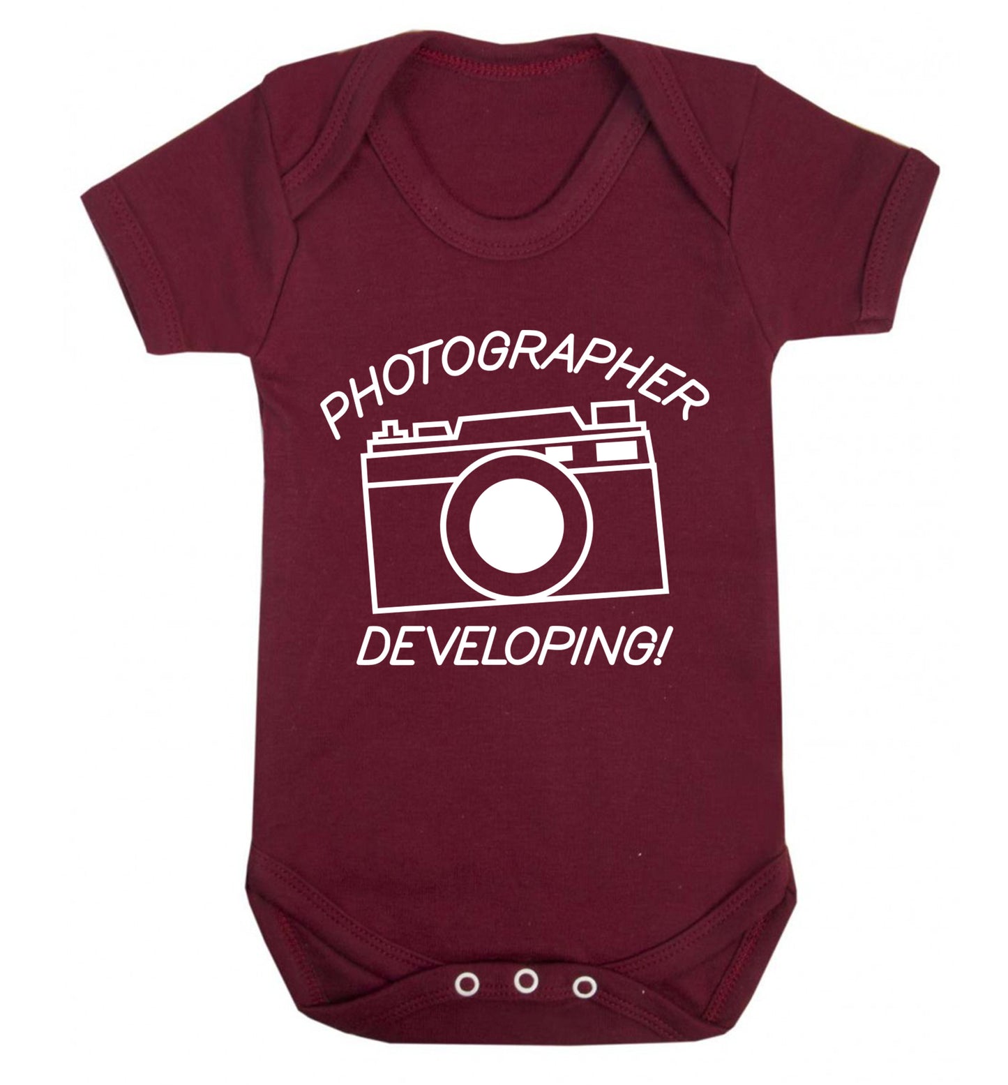 Photographer Developing  Baby Vest maroon 18-24 months