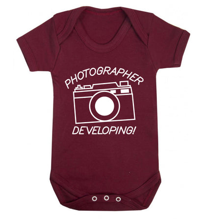 Photographer Developing  Baby Vest maroon 18-24 months