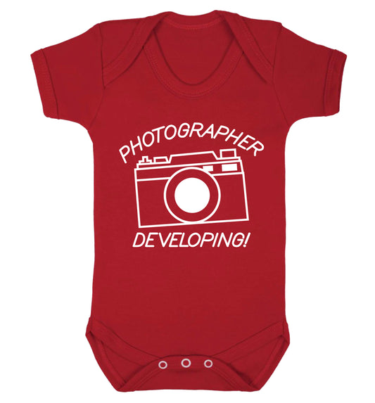 Photographer Developing  Baby Vest red 18-24 months