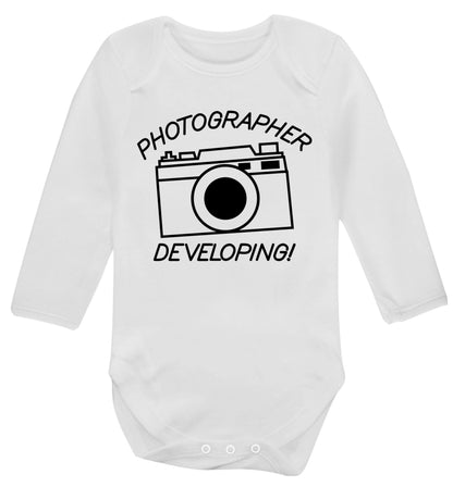 Photographer Developing  Baby Vest long sleeved white 6-12 months