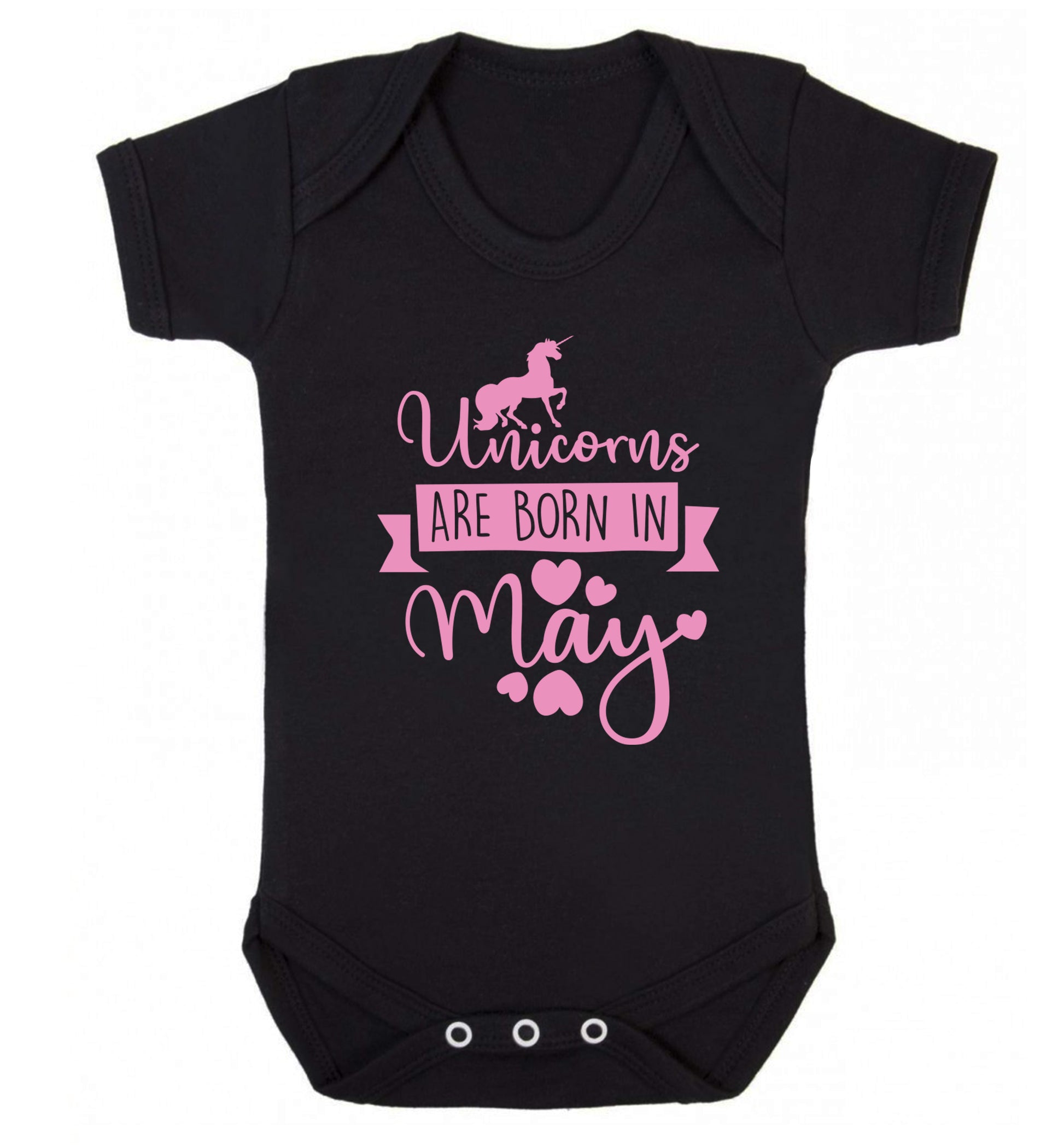 Unicorns are born in May Baby Vest black 18-24 months