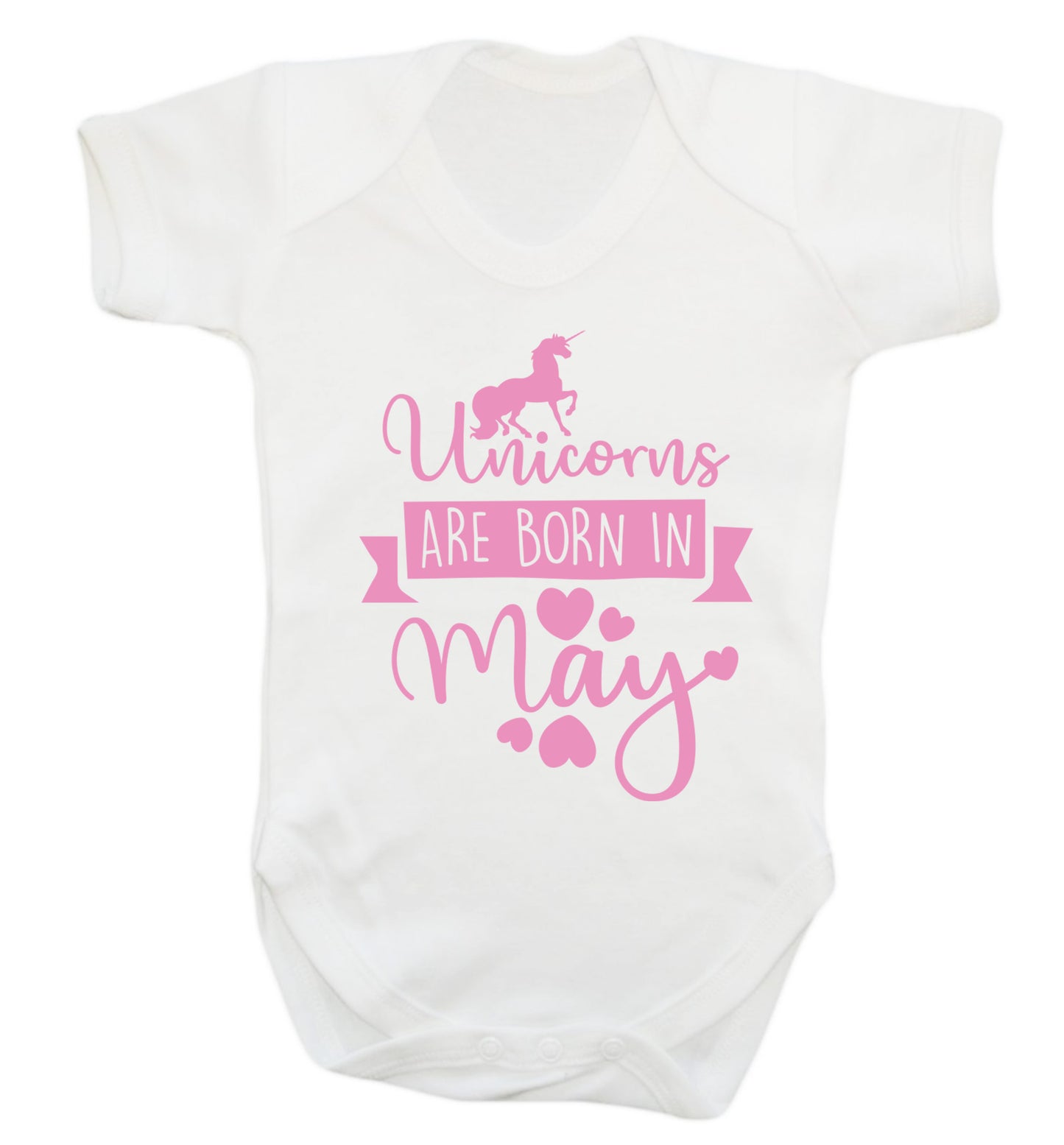 Unicorns are born in May Baby Vest white 18-24 months