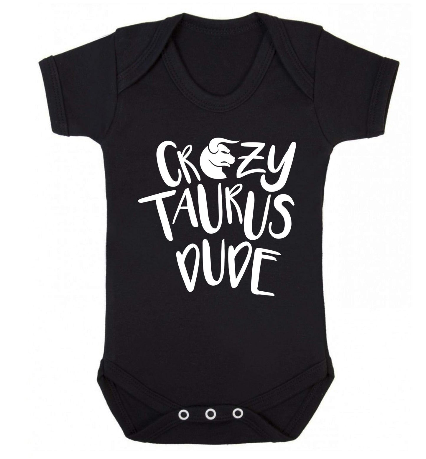Crazy taurus lady Baby Vest black 18-24 months