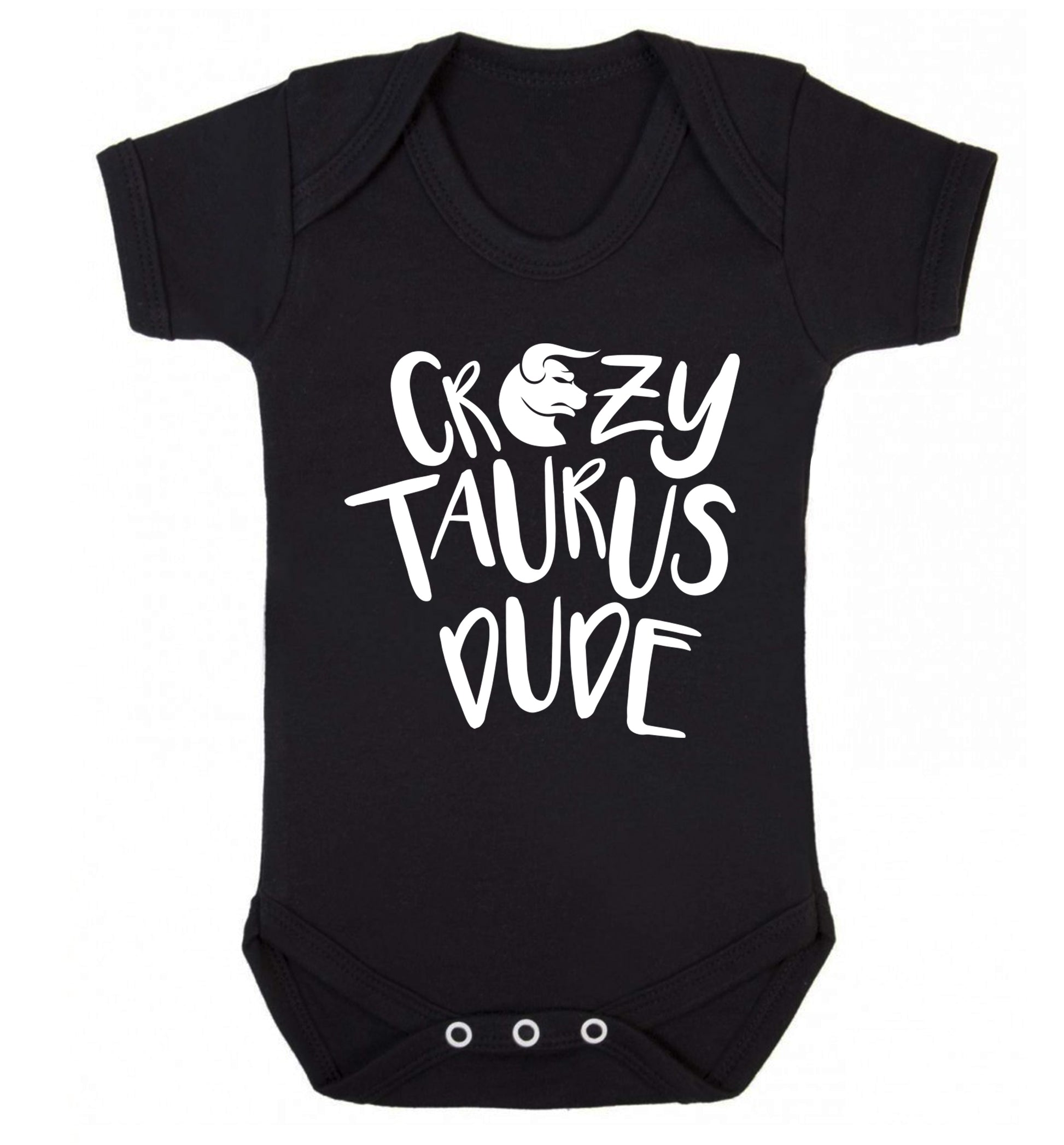 Crazy taurus lady Baby Vest black 18-24 months