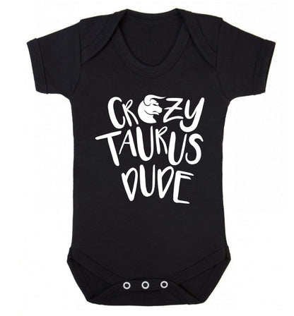 Crazy taurus lady Baby Vest black 18-24 months