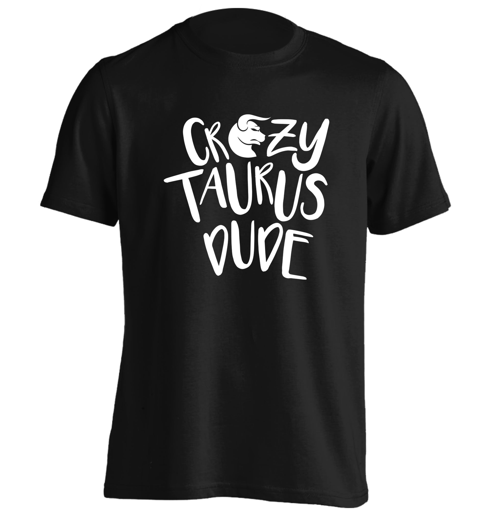 Crazy taurus lady adults unisex black Tshirt 2XL
