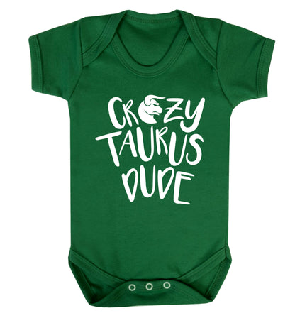 Crazy taurus lady Baby Vest green 18-24 months