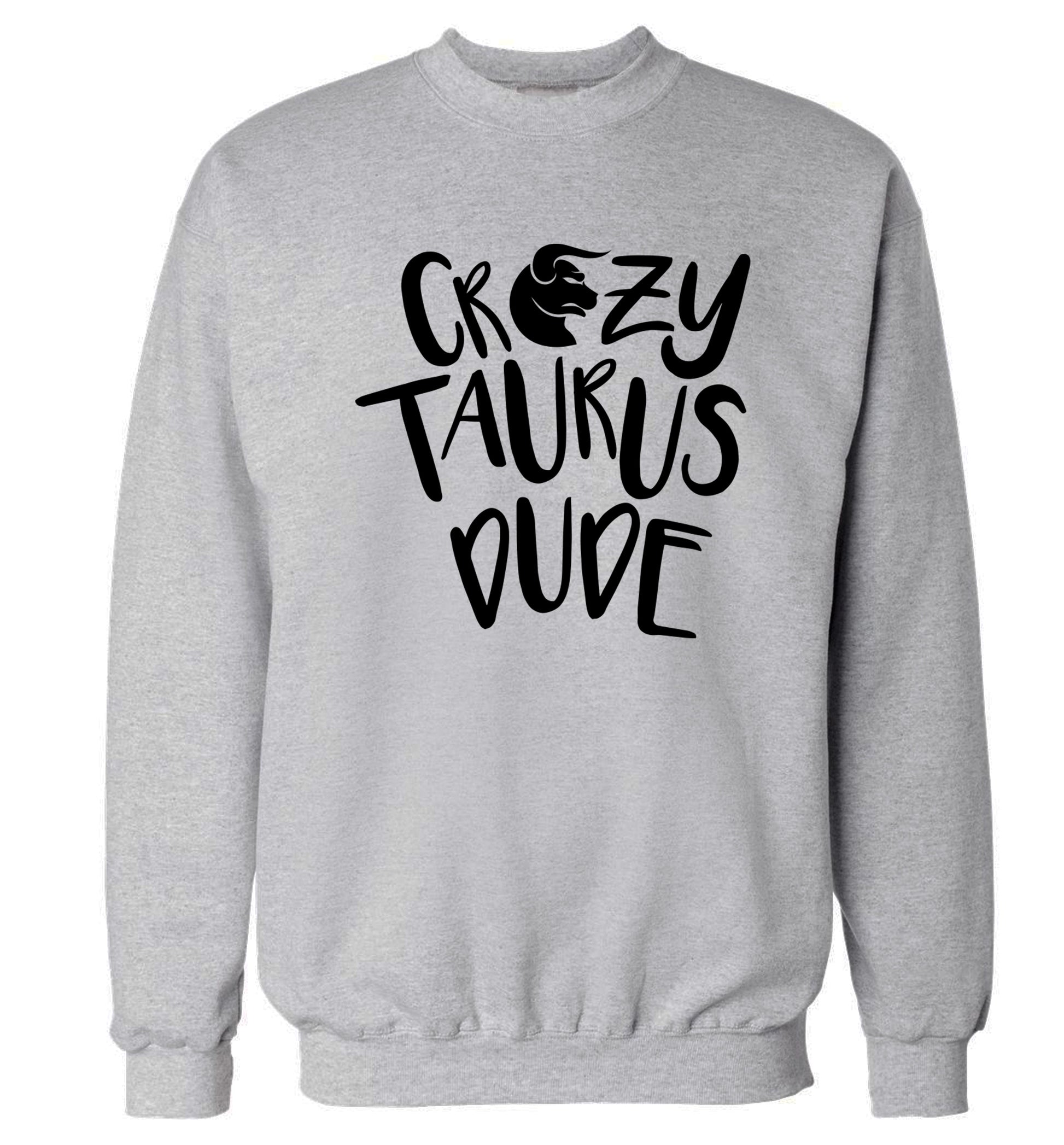 Crazy taurus lady Adult's unisex grey Sweater 2XL