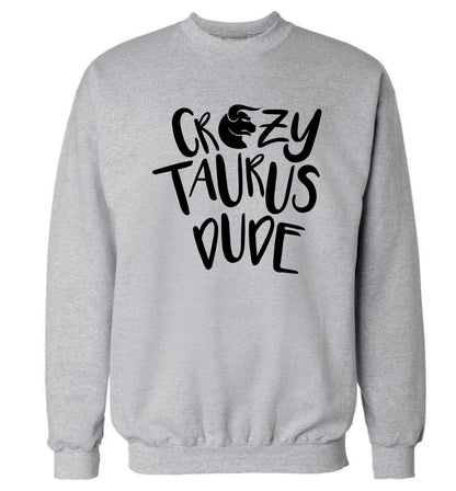 Crazy taurus lady Adult's unisex grey Sweater 2XL