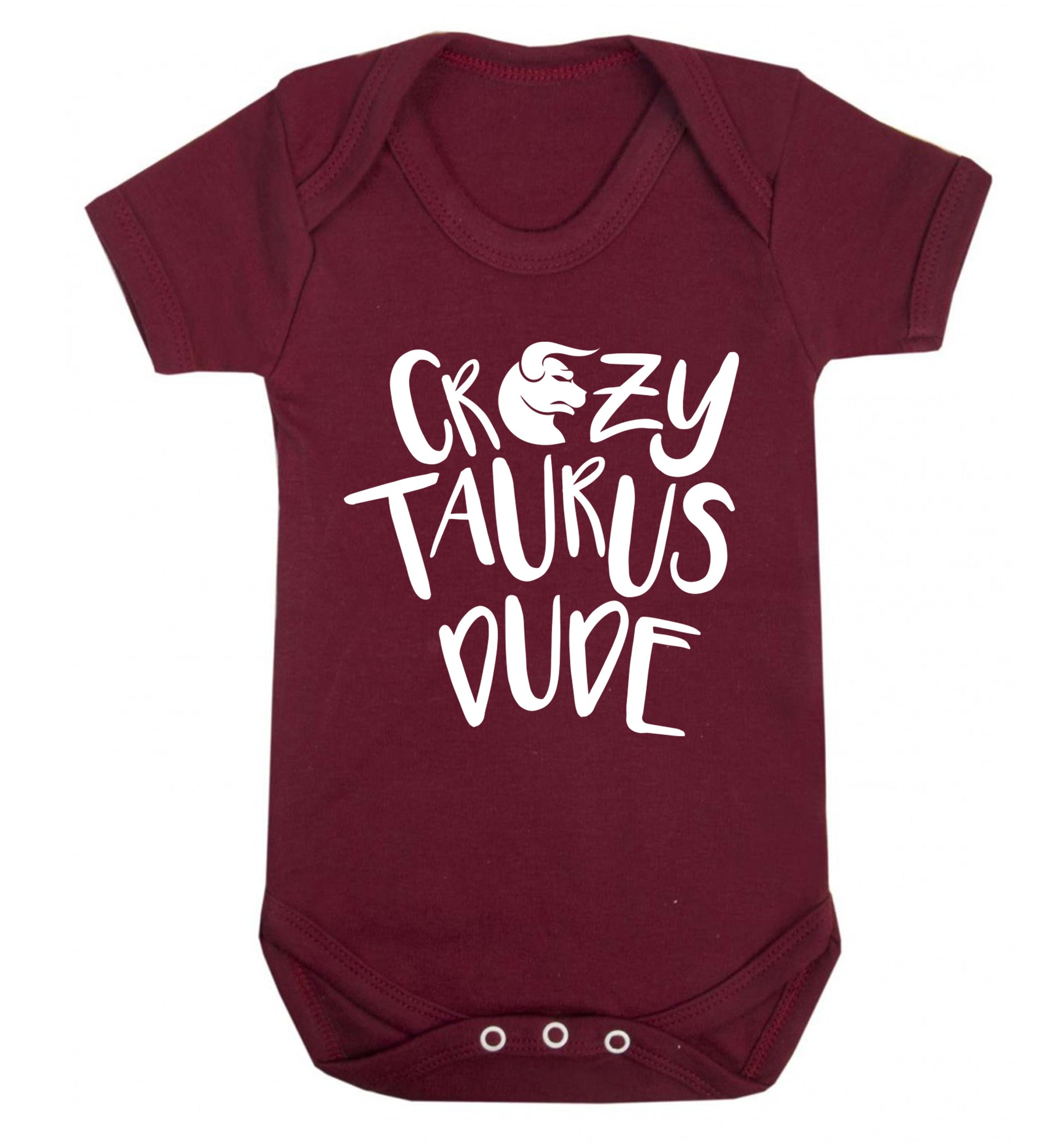 Crazy taurus lady Baby Vest maroon 18-24 months