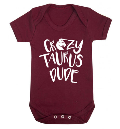 Crazy taurus lady Baby Vest maroon 18-24 months