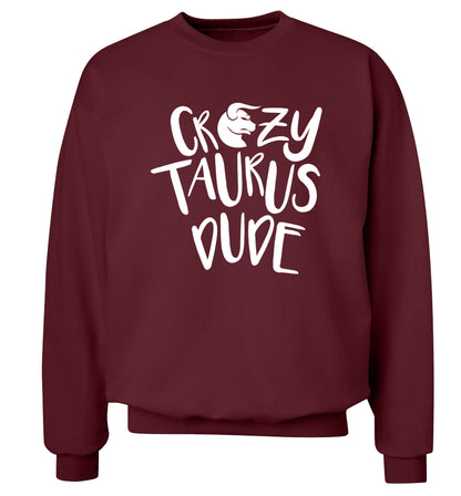 Crazy taurus lady Adult's unisex maroon Sweater 2XL